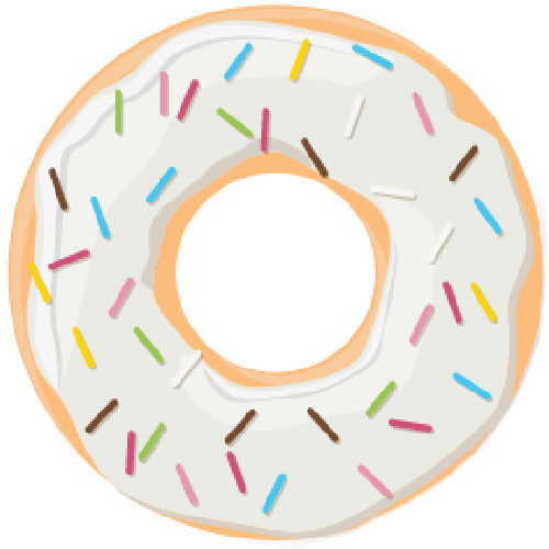 donut with white glaze icon